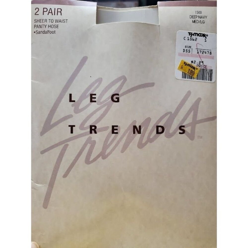 Leg Trends Sheer To Waist Pantyhose (1 of 2 Pairs Remaining) Deep Navy M/L Nylon